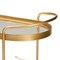 Baxton Studio Kamal Modern Glam Brushed Gold Finished Metal and Mirrored Glass 2-Tier Mobile Wine Bar Cart 181-11197-Zoro - alternate 4